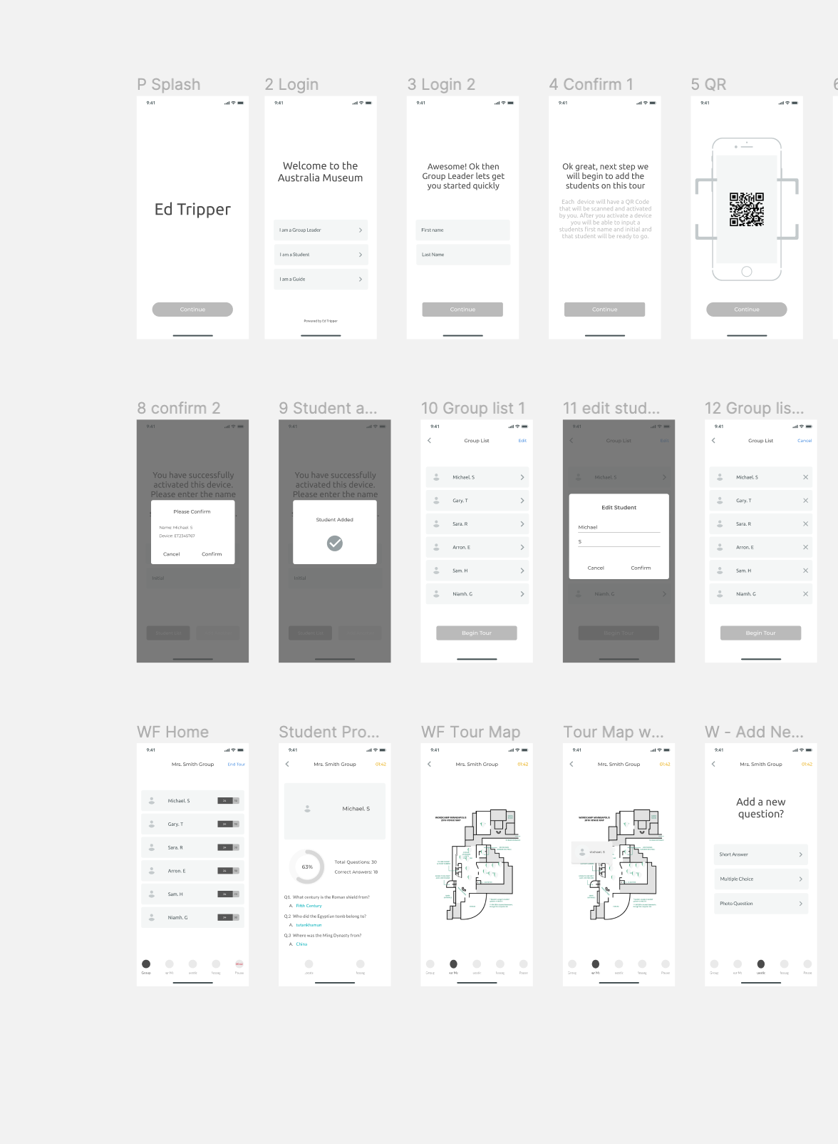 Ed Tripper research phase screens and artefacts — screen 4