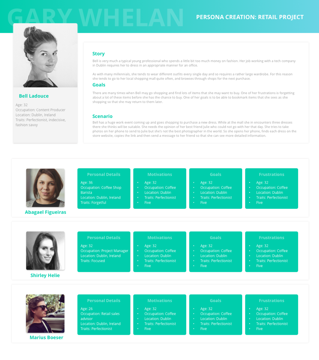 Furthr fashion retail UX screens — screen 1
