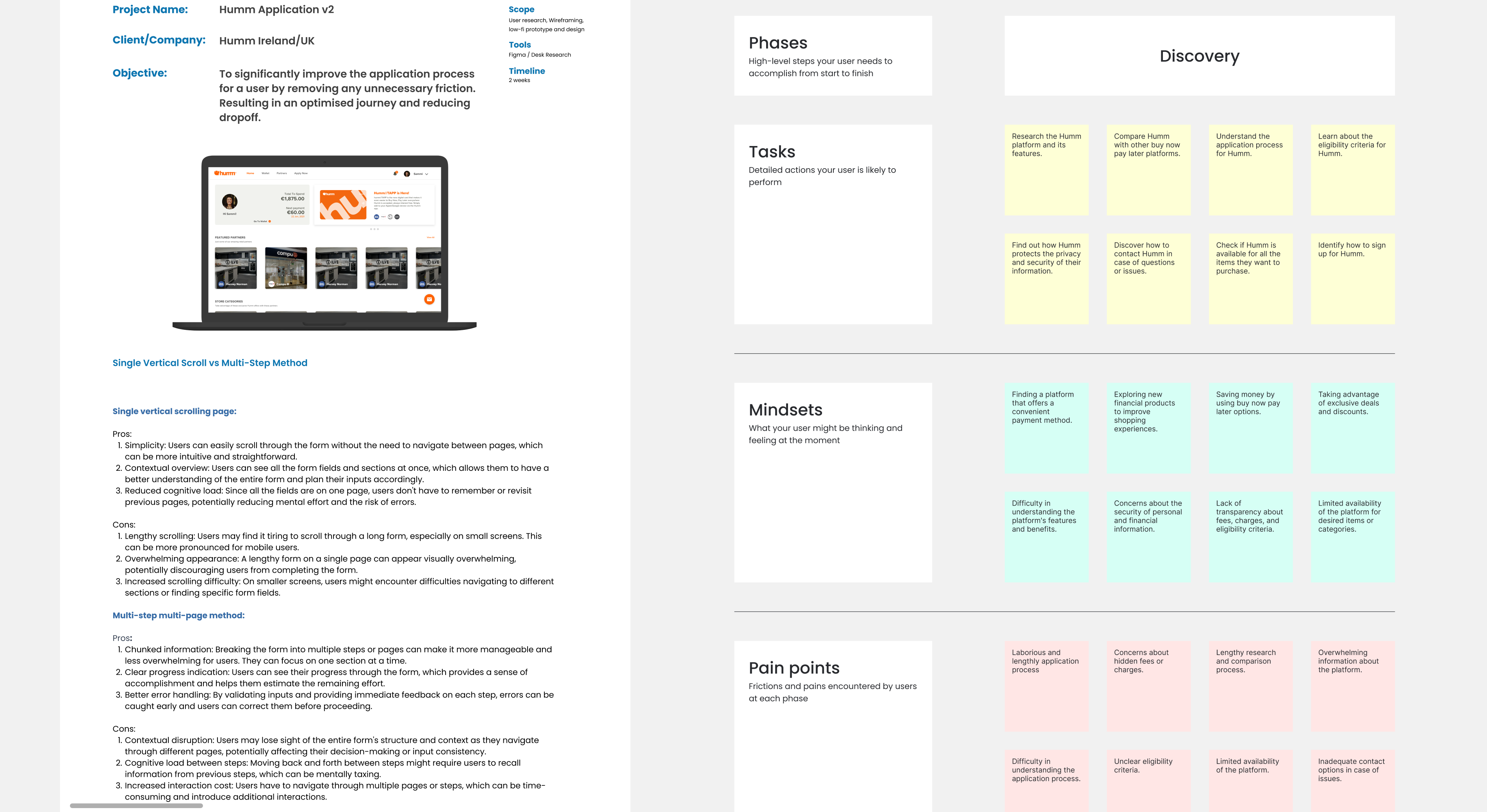 Humm onboarding research and audit artefacts — screen 3