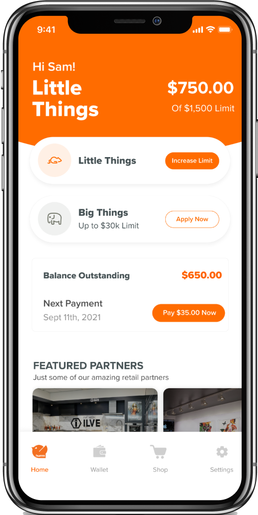 Humm final onboarding and application screens — screen 3