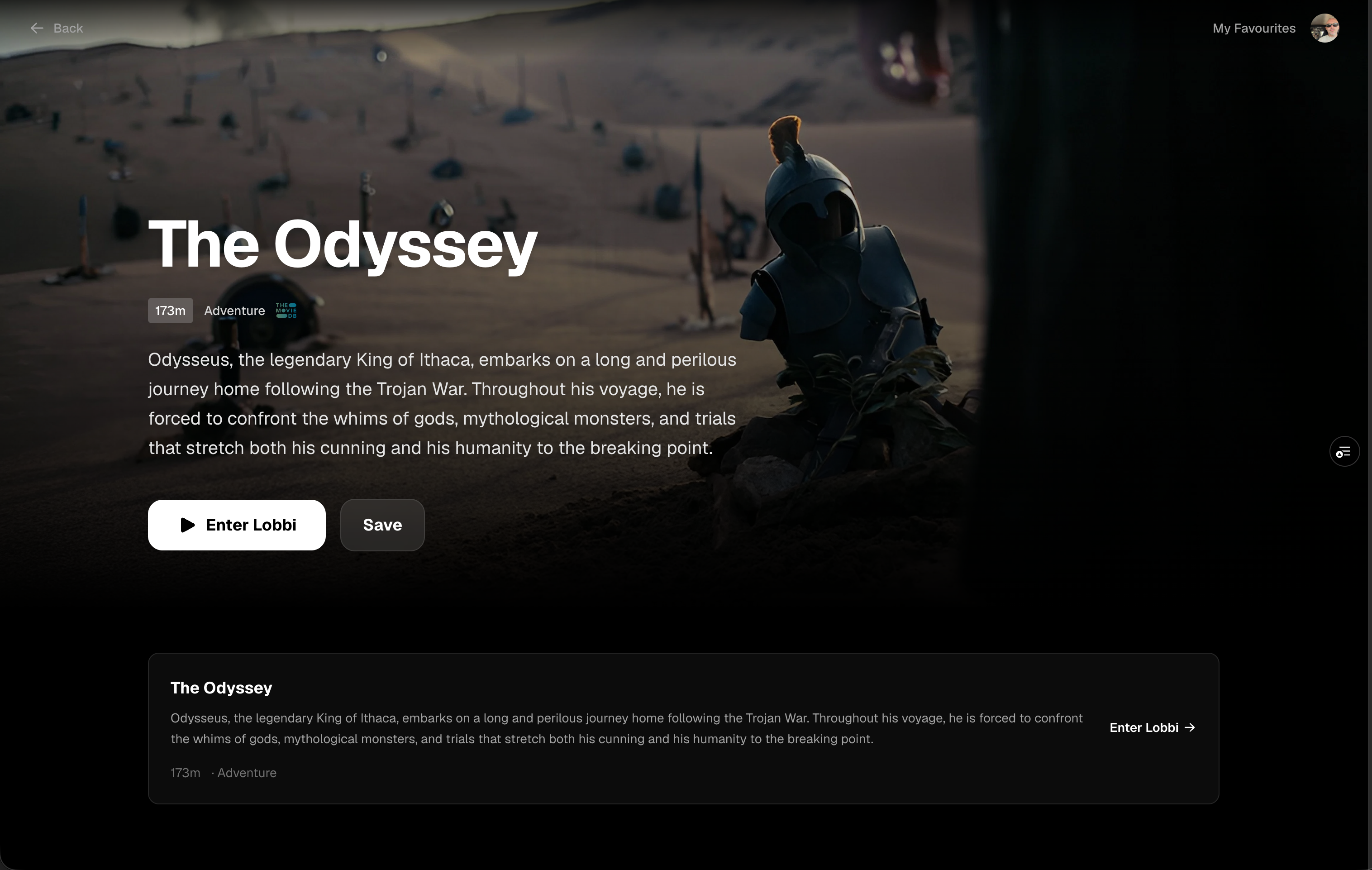 Lobbi Room on web — Timeline waveform, comment feed with live reactions, playback progress synchronised to the show. — screen 3