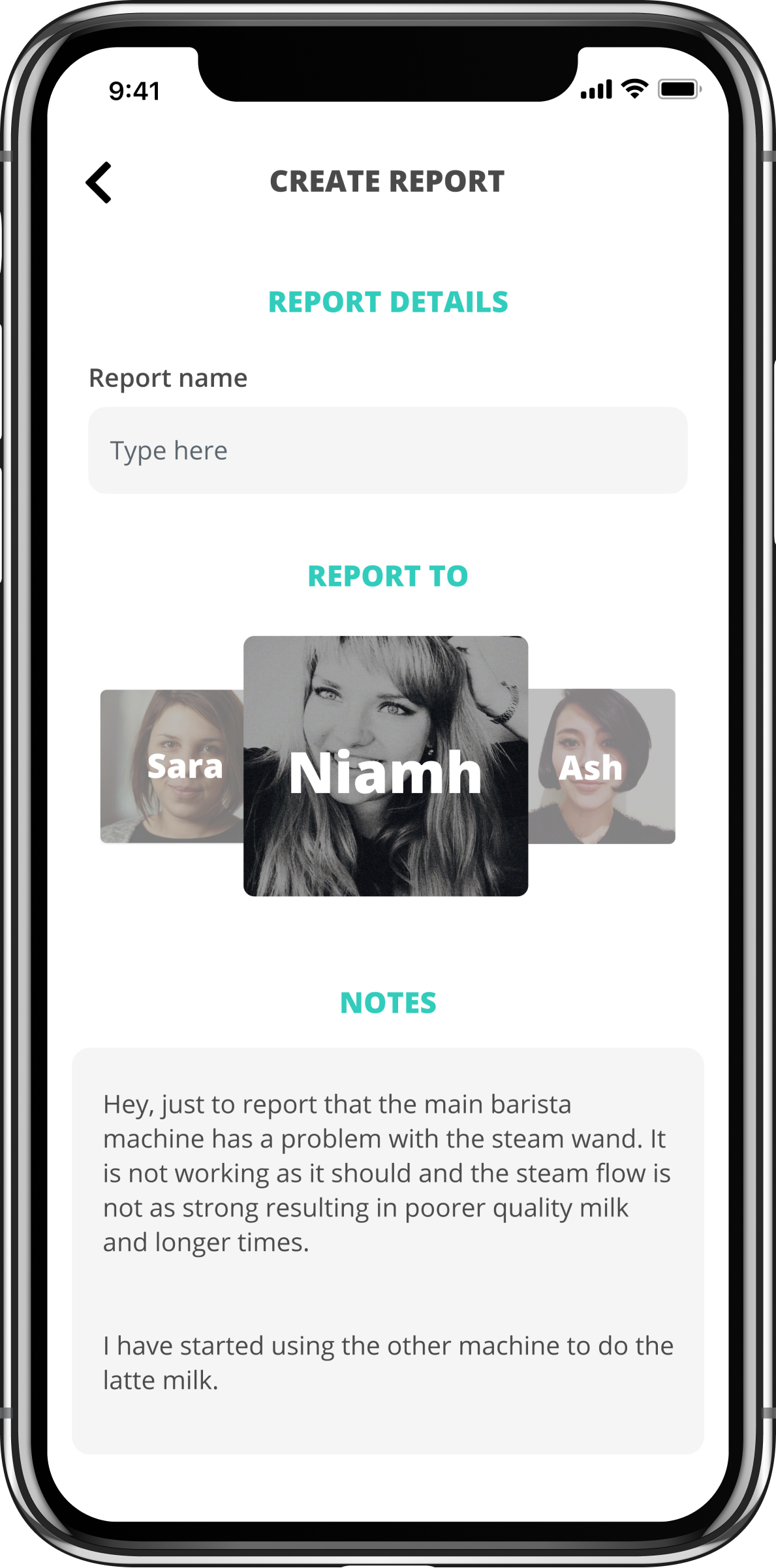 Staff mobile app — home, roster, clock-in, tasks, messages and settings built for 30-second shop-floor use. — screen 5